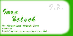 imre welsch business card